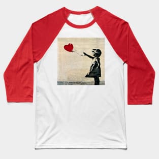 Banksy's Girl with a Red Balloon Baseball T-Shirt